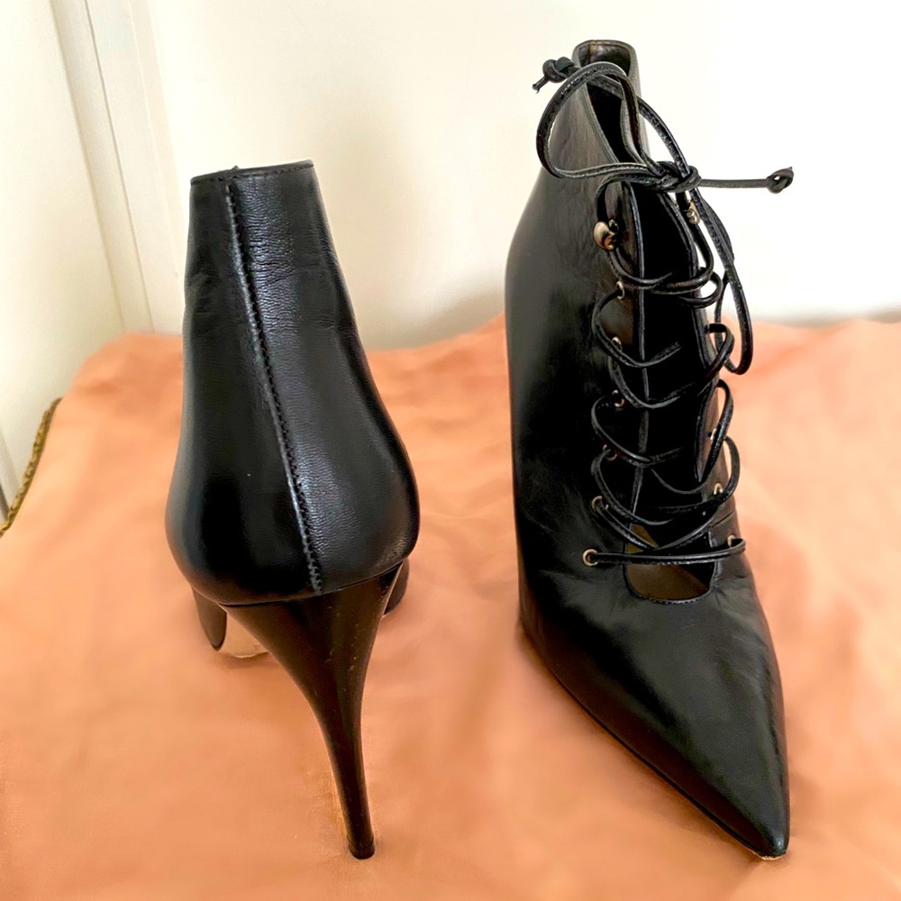 Miu Miu stiletto lace-up boots *like new*